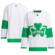 Maillot Hockey Toronto Maple Leafs St. Patricks Alterner Primegreen Authentique Blanc