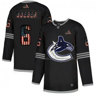 Maillot Hockey Vancouver Canucks Brock Boeser 2020 USA Flag Noir2