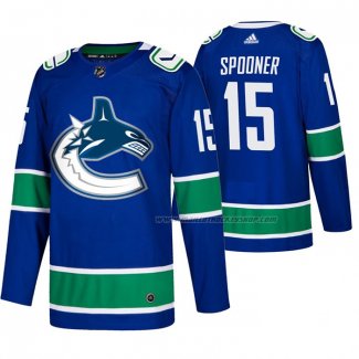 Maillot Hockey Vancouver Canucks Ryan Spooner Domicile Authentique Bleu