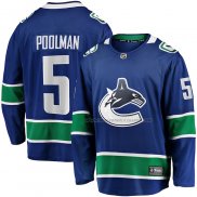 Maillot Hockey Vancouver Canucks Tucker Poolman Domicile Premier Breakaway Bleu