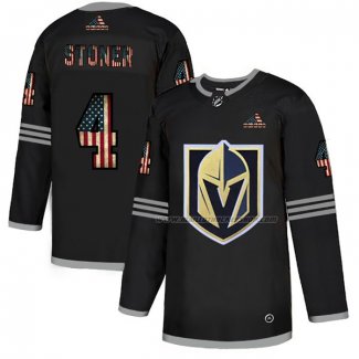 Maillot Hockey Vegas Golden Knights Clayton Stoner 2020 USA Flag Noir