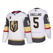 Maillot Hockey Vegas Golden Knights Deryk Engelland Exterieur 2018 Authentique Joueur Blanc