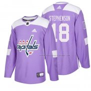 Maillot Hockey Washington Capitals Chandler Stephenson 2018 Fights Cancer Volet