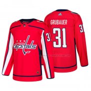 Maillot Hockey Washington Capitals Philipp Grubauer Domicile Authentique Joueur Rouge