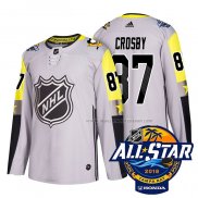 Maillot Hockey 2018 All Star Pittsburgh Penguins Sidney Crosby Authentique Gris