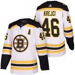 Maillot Hockey Boston Bruins David Krejci 2018 Exterieur Authentique Blanc