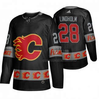 Maillot Hockey Calgary Flames Elias Lindholm Breakaway Noir