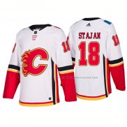 Maillot Hockey Calgary Flames Matt Stajan Exterieur Premier 2017-2018 Blanc