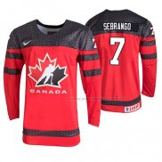 Maillot Hockey Canada Donovan Sebrango 2019 Hlinka Gretzky Cup Rouge