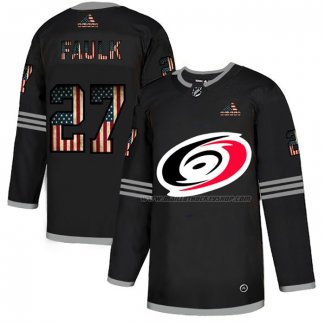 Maillot Hockey Carolina Hurricanes Justin Faulk 2020 USA Flag Noir