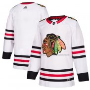 Maillot Hockey Chicago Blackhawks Blank Road Authentique Blanc