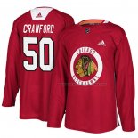 Maillot Hockey Chicago Blackhawks Corey Crawford New Season Practice Rouge