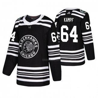 Maillot Hockey Chicago Blackhawks David Kampf 2019 Winter Classic Noir