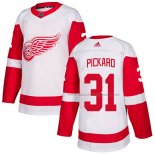 Maillot Hockey Detroit Red Wings Calvin Pickard Road Authentique Blanc