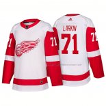Maillot Hockey Detroit Red Wings Dylan Larkin New Outfitted 2018 Blanc