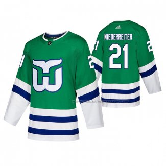 Maillot Hockey Enfant Hartford Whalers Niederreiter Authentique Heritage Vert