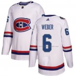 Maillot Hockey Enfant Montreal Canadiens Shea Weber Authentique 2017 100 Classic Blanc