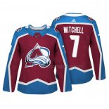 Maillot Hockey Femme Colorado Avalanche John Mitchell Authentique Joueur Maroon