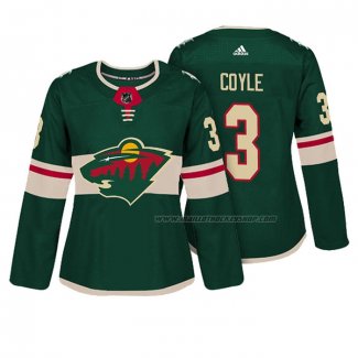 Maillot Hockey Femme Minnesota Wild Charlie Coyle Authentique Joueur Vert