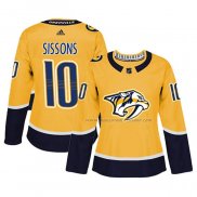 Maillot Hockey Femme Nashville Predators Colton Sissons Authentique Joueur Jaune