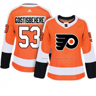 Maillot Hockey Femme Philadelphia Flyers Shayne Gostisbehere Authentique Joueur Orange