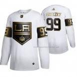 Maillot Hockey Golden Edition Los Angeles Kings Wayne Gretzky Retired Joueur Blanc