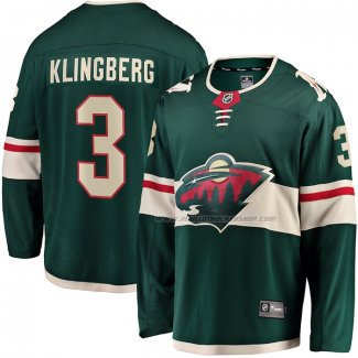 Maillot Hockey Minnesota Wild John Klingberg Domicile Breakaway Vert