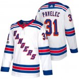 Maillot Hockey New York Rangers Ondrej Pavelec Authentique Exterieur 2018 Blanc