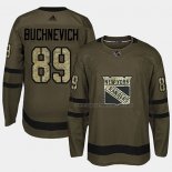 Maillot Hockey New York Rangers Pavel Buchnevich 2018 Salute To Service Vert Militar