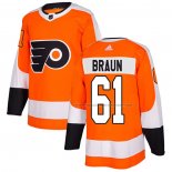 Maillot Hockey Philadelphia Flyers Justin Braun Domicile Authentique Orange