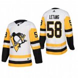 Maillot Hockey Pittsburgh Penguins Kris Letang Exterieur Authentique Joueur Blanc