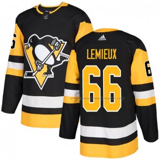 Maillot Hockey Pittsburgh Penguins Mario Lemieux Domicile Authentique Noir