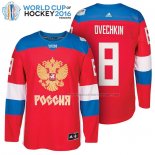 Maillot Hockey Rusia Alexander Ovechkin Premier 2016 World Cup Rouge