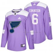 Maillot Hockey St Louis Blues Joel Edmundson 2018 Fights Cancerjpg Volet