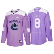 Maillot Hockey Vancouver Canucks Christopher Tanev 2018 Fights Cancer Volet