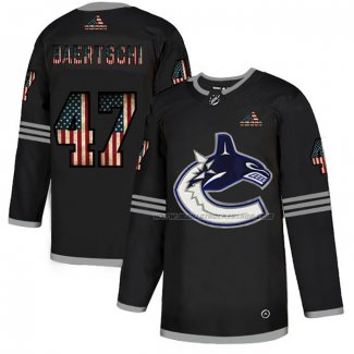 Maillot Hockey Vancouver Canucks Sven Baertschi 2020 USA Flag Noir2