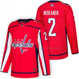 Maillot Hockey Washington Capitals Matt Niskanen Authentique Domicile 2018 Rouge