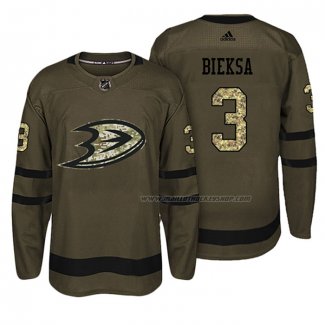 Maillot Hockey Anaheim Ducks Kevin Bieksa Salute To Service Vert Militar