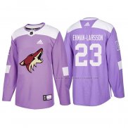 Maillot Hockey Arizona Coyotes Oliver Ekman-larsson 2018 Fights Cancer Volet