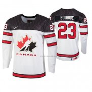 Maillot Hockey Canada Mavrik Bourque 2019 Hlinka Gretzky Cup Blanc