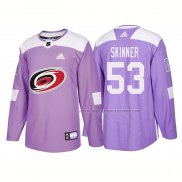 Maillot Hockey Carolina Hurricanes Jeff Skinner Authentique 2018 Fights Cancer Volet