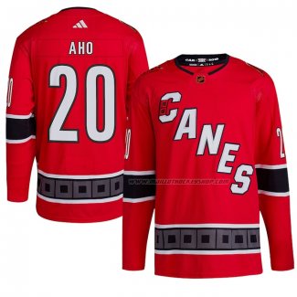 Maillot Hockey Carolina Hurricanes Sebastian Aho Reverse Retro Authentique Rouge