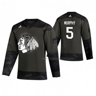 Maillot Hockey Chicago Blackhawks Connor Murphy 2019 Veterans Day Camouflage