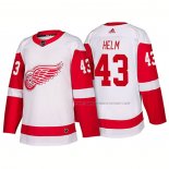 Maillot Hockey Detroit Red Wings Darren Helm New Outfitted 2018 Blanc