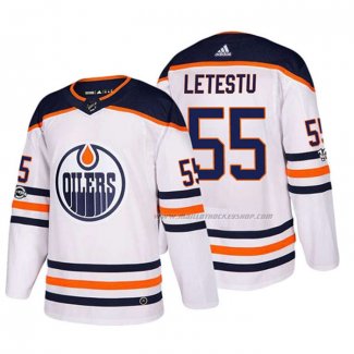 Maillot Hockey Edmonton Oilers Mark Letestu 2018 Blanc