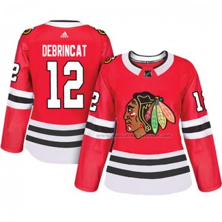 Maillot Hockey Femme Chicago Blackhawks Alex Debrincat Authentique Joueur Rouge