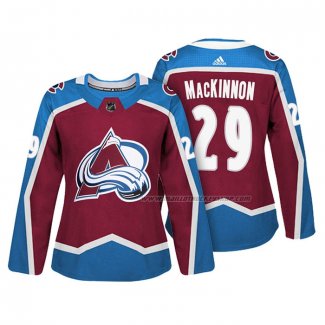 Maillot Hockey Femme Colorado Avalanche Nathan Mackinnon Authentique Joueur Maroon