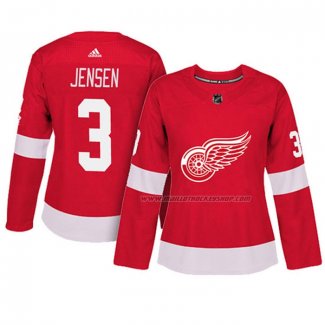 Maillot Hockey Femme Detroit Red Wings Nick Jensen Authentique Joueur Rouge