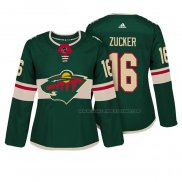 Maillot Hockey Femme Minnesota Wild Jason Zucker Authentique Joueur Vert