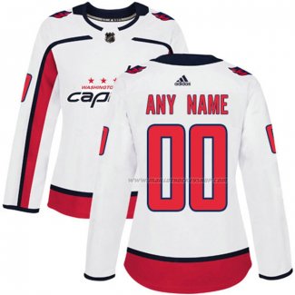 Maillot Hockey Femme Washington Capitals Personnalise Exterieur Blanc